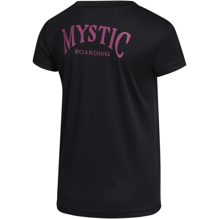 2023 Mystic Womens Jayde Kortermet Ls Quickdry Rash Vest 35001.230157 - Svart